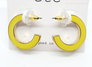 Yellow & Gold Hoop Earrings