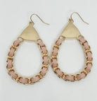 Braided Chain Teardrop Statement Earrings.

Color: Gold/Pink

Approximate Length: 2.5"