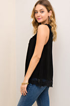 Lace Halter Top in Black
