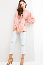 Pink Top Long Sleeve Blouse