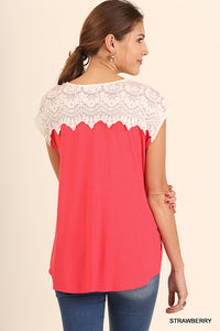 Strawberry Shortcake Topped With Lace Details Tunic