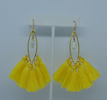 Yellow Tassel Earrings 
