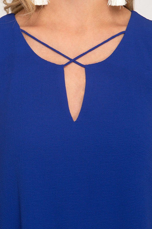 Jade Green Sleeveless Lined Dress with Crisscross Neck Detail