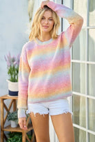 Happier Days Ombre Color Block Sweater

Color: Pink, Orange, Sky Blue, Purple