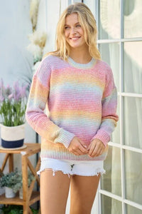 Happier Days Ombre Color Block Sweater