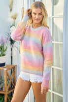 Happier Days Ombre Color Block Sweater

Color: Pink, Orange, Sky Blue, Purple